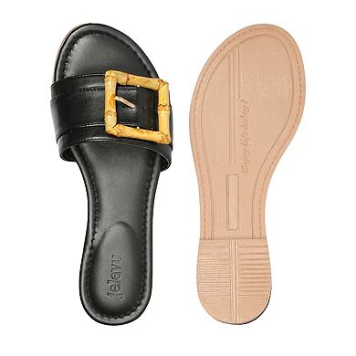 Amsterdam Leather Band Slide Sandals