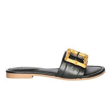 Amsterdam Leather Band Slide Sandals
