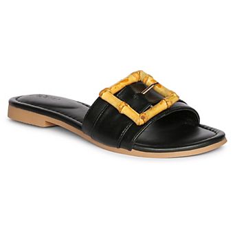 Amsterdam Leather Band Slide Sandals