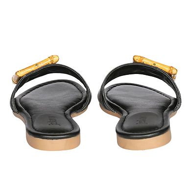 Amsterdam Leather Band Slide Sandals