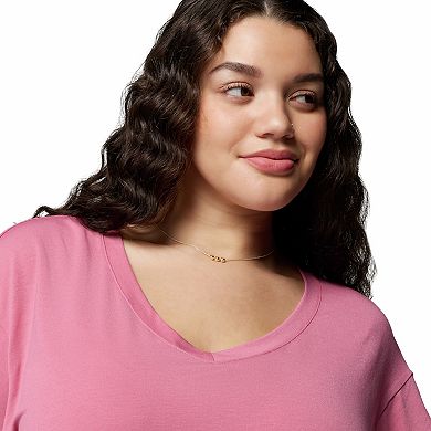 Plus Size Columbia V-Neck Short Sleeve Tee