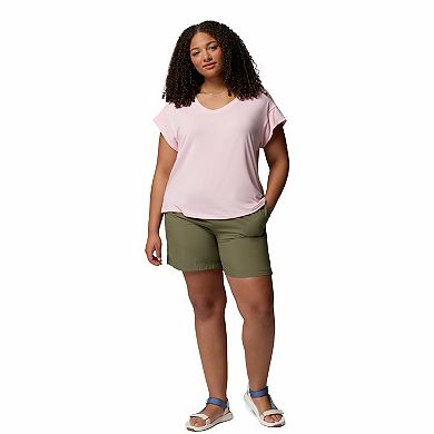 Plus Size Columbia V-Neck Short Sleeve Tee