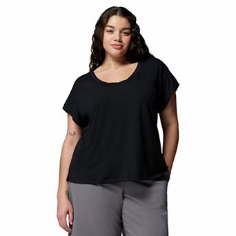 Plus Size Columbia V-Neck Short Sleeve Tee
