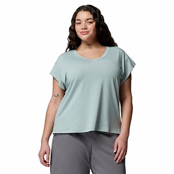 Plus Size Columbia V-Neck Short Sleeve Tee