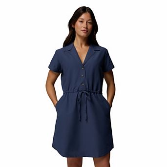 Women's Columbia Cedar Crest Dress with Elastic Waist & Short Sleeves
