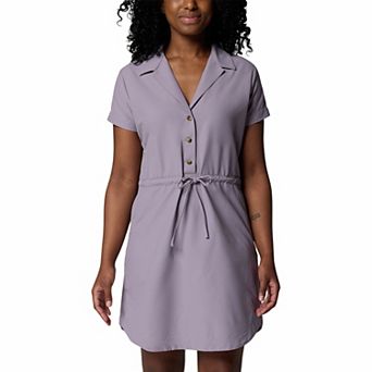 Women's Columbia Cedar Crest Dress with Elastic Waist & Short Sleeves