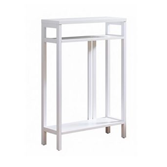 Kings Brand Furniture Bisbee Wood Console Table with 2 Open Storage Shelves