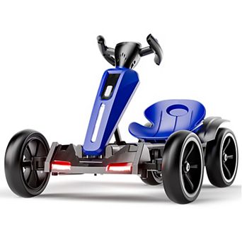12V Kids Electric Go Kart,Drifting Kart, Outdoor Toy with Adjustable Seat, 4 Anti Slip EVA Wheels