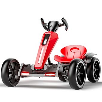 12V Kids Electric Go Kart,Drifting Kart, Outdoor Toy with Adjustable Seat, 4 Anti Slip EVA Wheels