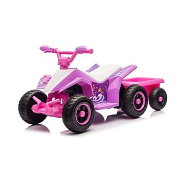 6V Kids Ride On Car, ATV Electric Vehicle for Ages 3-6 with MP3 Player & Headlights, Ideal Gift