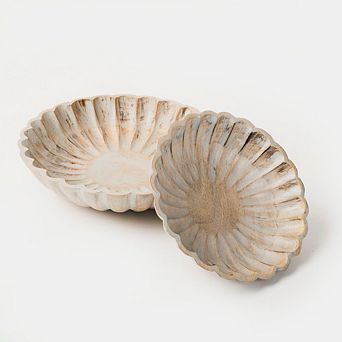 Scallop Serenity Bowls - Greywash