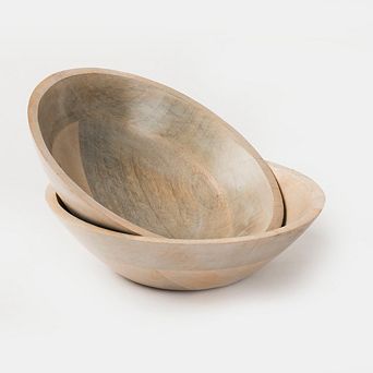 Woodform Stackable Bowls - Rustic Grey