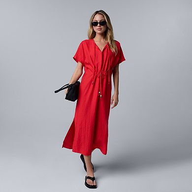 Women's Simply Vera Vera Wang Drawstring Midi Dress