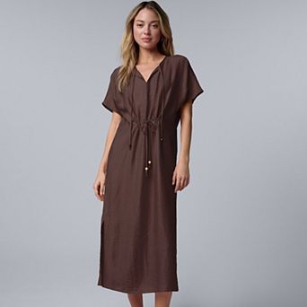 Women's Simply Vera Vera Wang Drawstring Midi Dress
