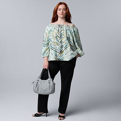 Plus Size Simply Vera Vera Wang Off Shoulder Blouse