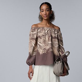 Petite Simply Vera Vera Wang Off-Shoulder Blouse