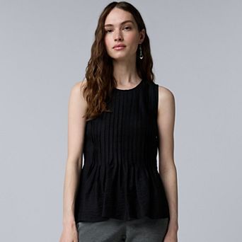 Women's Simply Vera Vera Wang Sleeveless Peplum Top