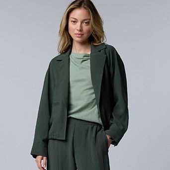 Juniors' Simply Vera Vera Wang Open Front Utility Jacket