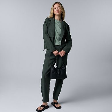 Juniors' Simply Vera Vera Wang Open Front Utility Jacket