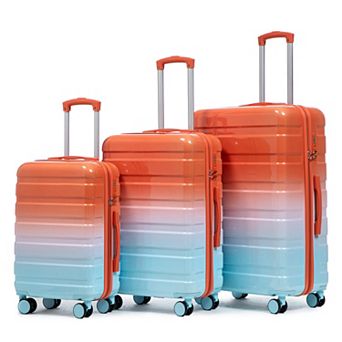 3 pc Hardside Luggage Collection Carry on Suitcase