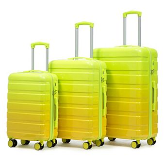 3 pc Hardside Luggage Collection Carry on Suitcase