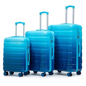 3 pc Hardside Luggage Collection Carry on Suitcase