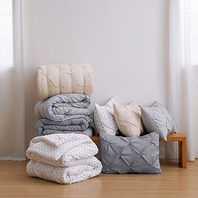 Bedsure Pintuck Comforter Set with Shams