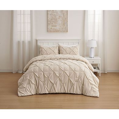 Bedsure Pintuck Comforter Set with Shams
