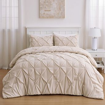 Bedsure Pintuck Comforter Set with Shams