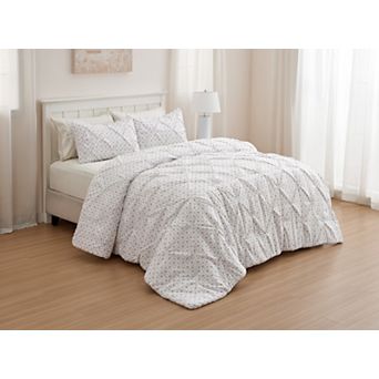 Bedsure Pintuck Comforter Set with Shams
