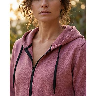 Women’s Comfy Fleece Zip-Up Hoodie & Jogger Set