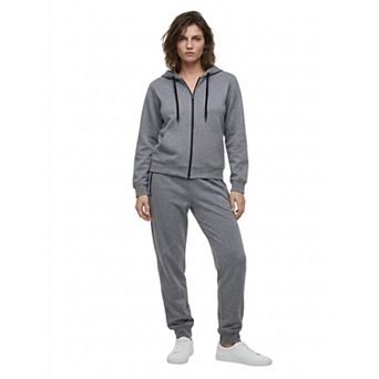 Women’s Comfy Fleece Zip-Up Hoodie & Jogger Set