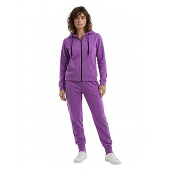 Women’s Comfy Fleece Zip-Up Hoodie & Jogger Set