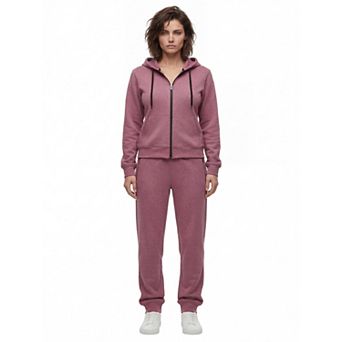Women’s Comfy Fleece Zip-Up Hoodie & Jogger Set