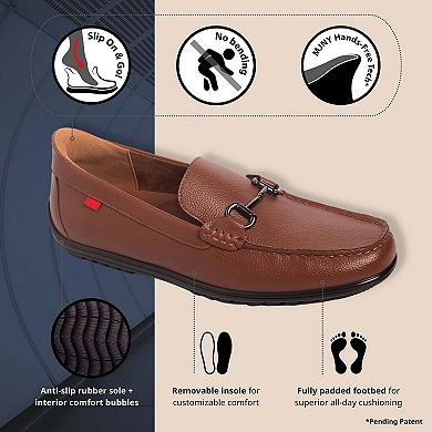 Marc Joseph New York Elliot Road Mens Hands-Free Slip On Technology Buckle Loafers