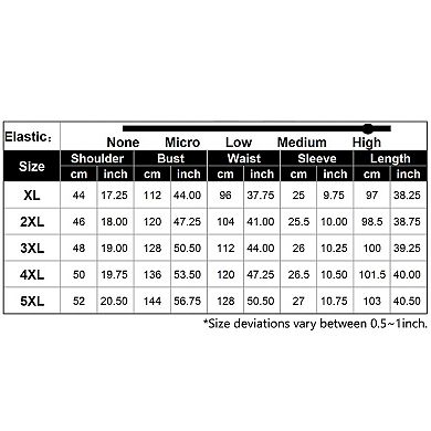 Plus Size Women's High-Waist Knee-Length Dress Flowy A-Line Shift Dress