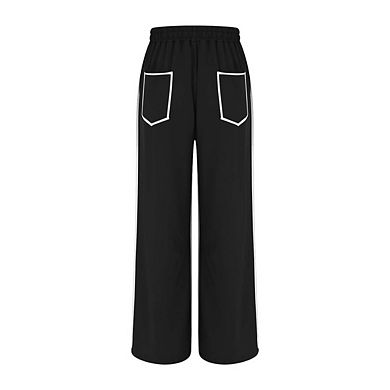 Women's Baggy Wide Leg Pants Casual Trousers Palazzo Pants Drawstring Waist Barrel Sweatpants