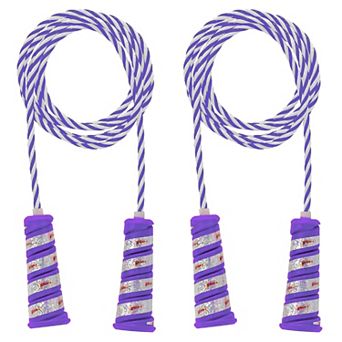 Wham-O Hula Hoop Jump Rope for Indoor Outdoor Fitness Exercise Kids Boys Girls, 7 Feet Long, 2 Pack