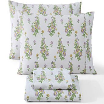 HLC.ME Floral Printed Bed Sheets Set - Wrinkle Resistant & Ultra Soft - Beds up to 15 in Deep