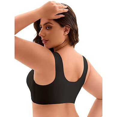 3 Packs Women's Full Coverage Push Up Wirefree Support Bra