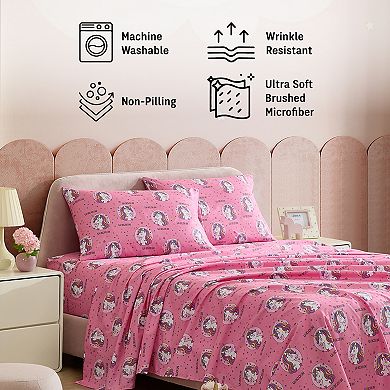 HLC.ME Printed Kids Bed Sheets Set - Wrinkle Resistant & Ultra Soft - Beds up to 15 Inches Deep