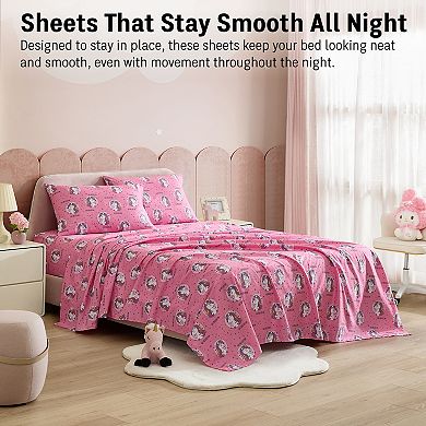 HLC.ME Printed Kids Bed Sheets Set - Wrinkle Resistant & Ultra Soft - Beds up to 15 Inches Deep