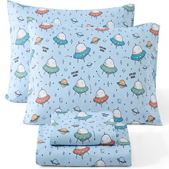 HLC.ME Printed Kids Bed Sheets Set - Wrinkle Resistant & Ultra Soft - Beds up to 15 in Deep