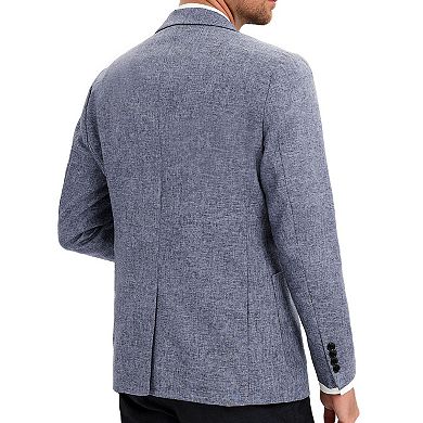 Men's One Button Suit Jacket Casual Slim Fit Lightweight Blazer