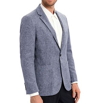 Men's One Button Suit Jacket Casual Slim Fit Lightweight Blazer