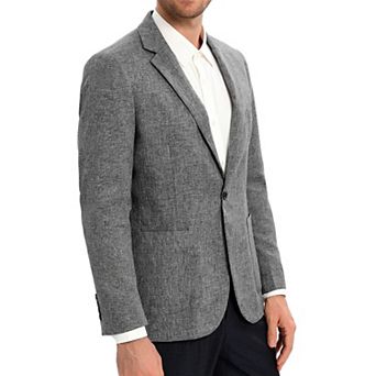 Men's One Button Suit Jacket Casual Slim Fit Lightweight Blazer