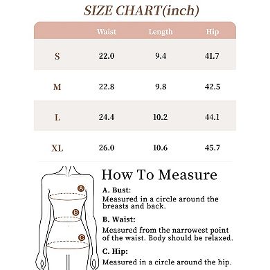 Women's Shorts Scalloped Hem Elastic Waist Adjustable Drawstring Ruffle Soft Cozy Sleepwear