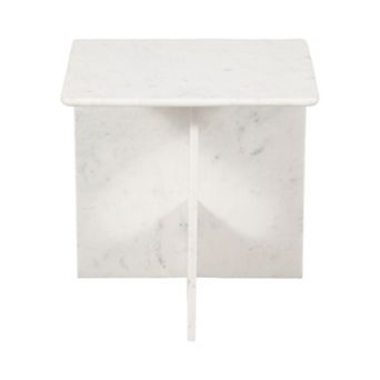 18 in Rectangle Marble Accent Table
