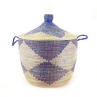 Dou Lid Storage Basket Chevron Low Storage