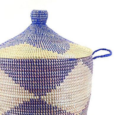 Dou Lid Storage Basket Chevron Low Storage